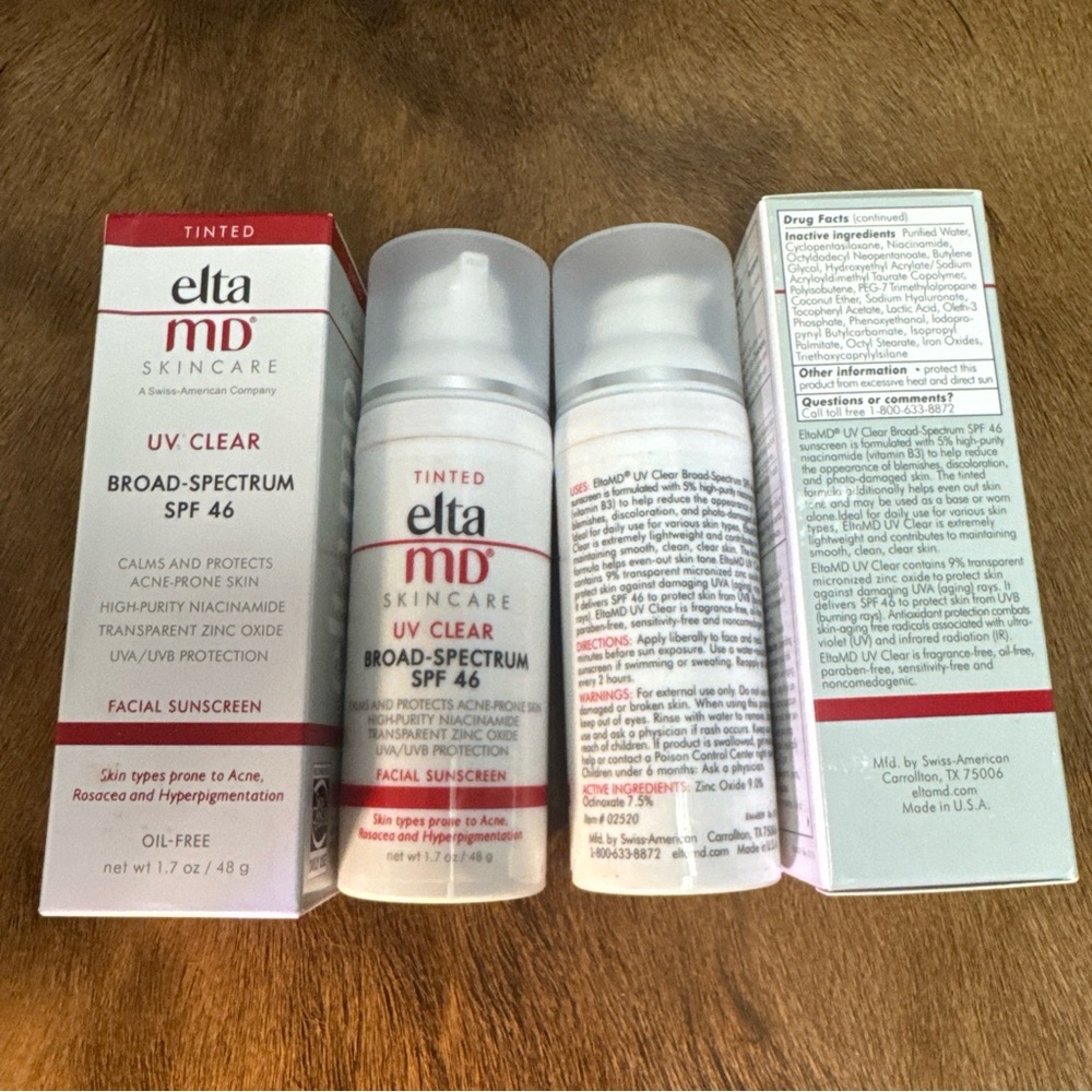 2 X Elta MD UV Clear TINTED Broad-Spectrum Facial Sunscreen SPF 46 1.7 Oz New - Picture 8 of 16
